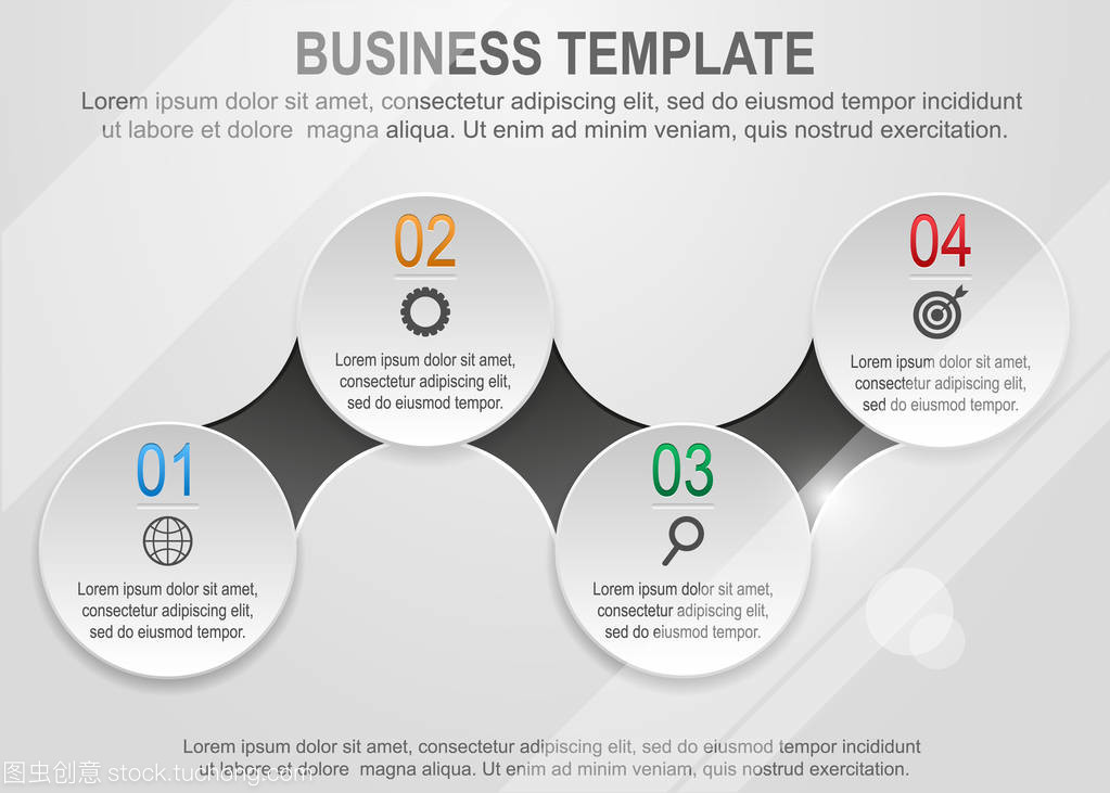 矢量商務信息圖表模板 提升商務信息咨詢的專業表達